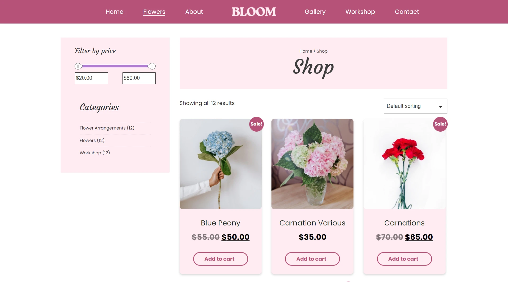 florist website template