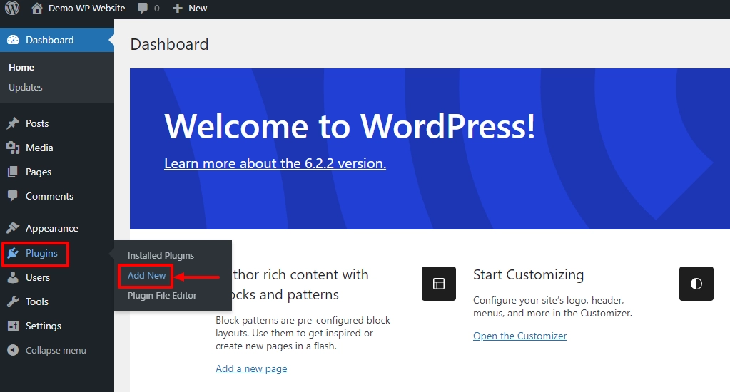 Add new plugin to your WordPress 