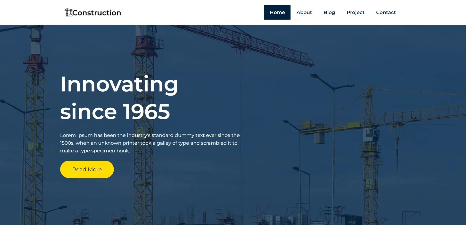 responsive wp theme demo construction firm