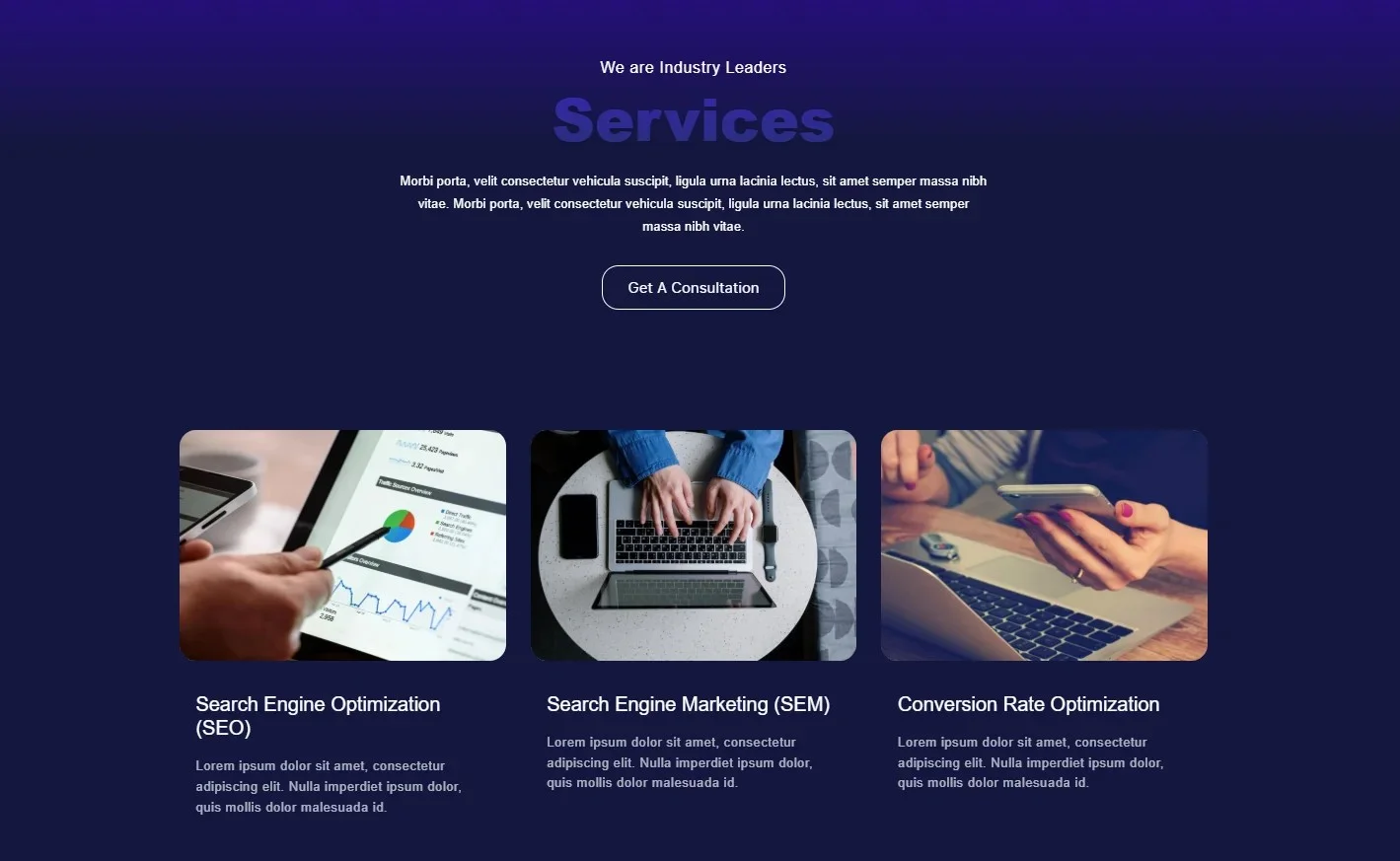 Digital Marketing Agency - Services Page
