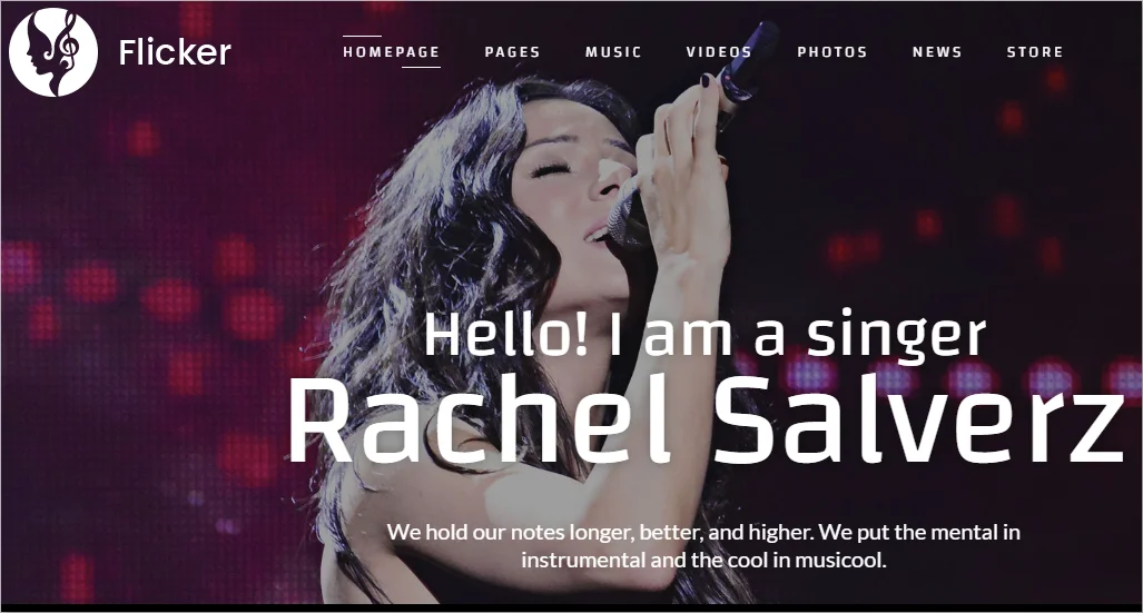 Flicker WordPress theme for artists
