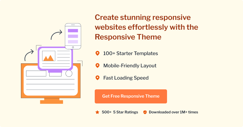 Create stunning responsive websites effortlessly with the Responsive Theme