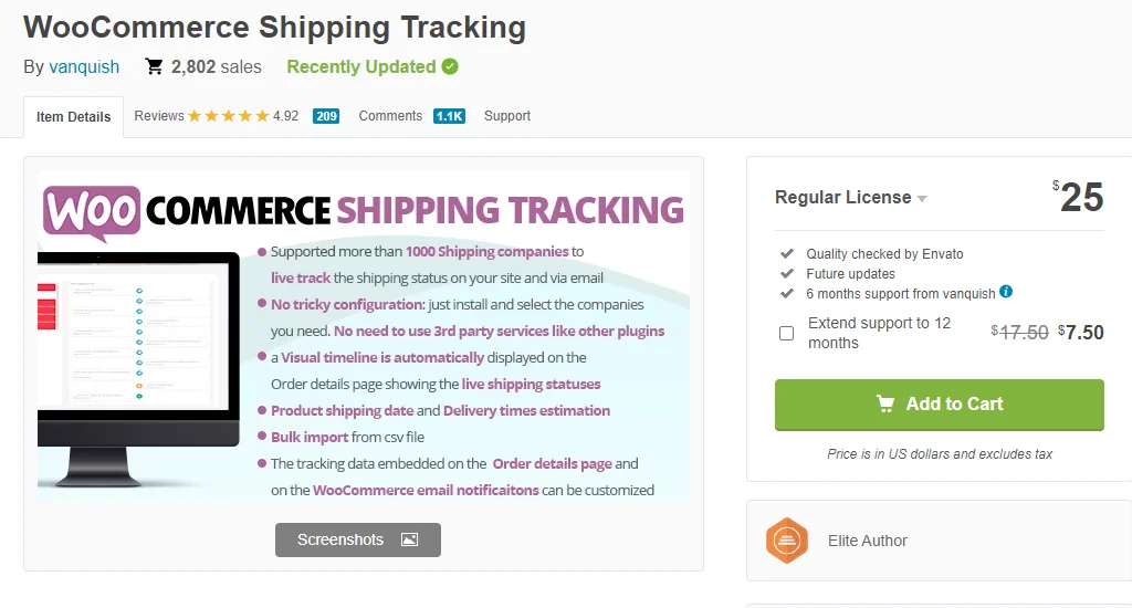 WooCommerce shipping tracking plugin 
