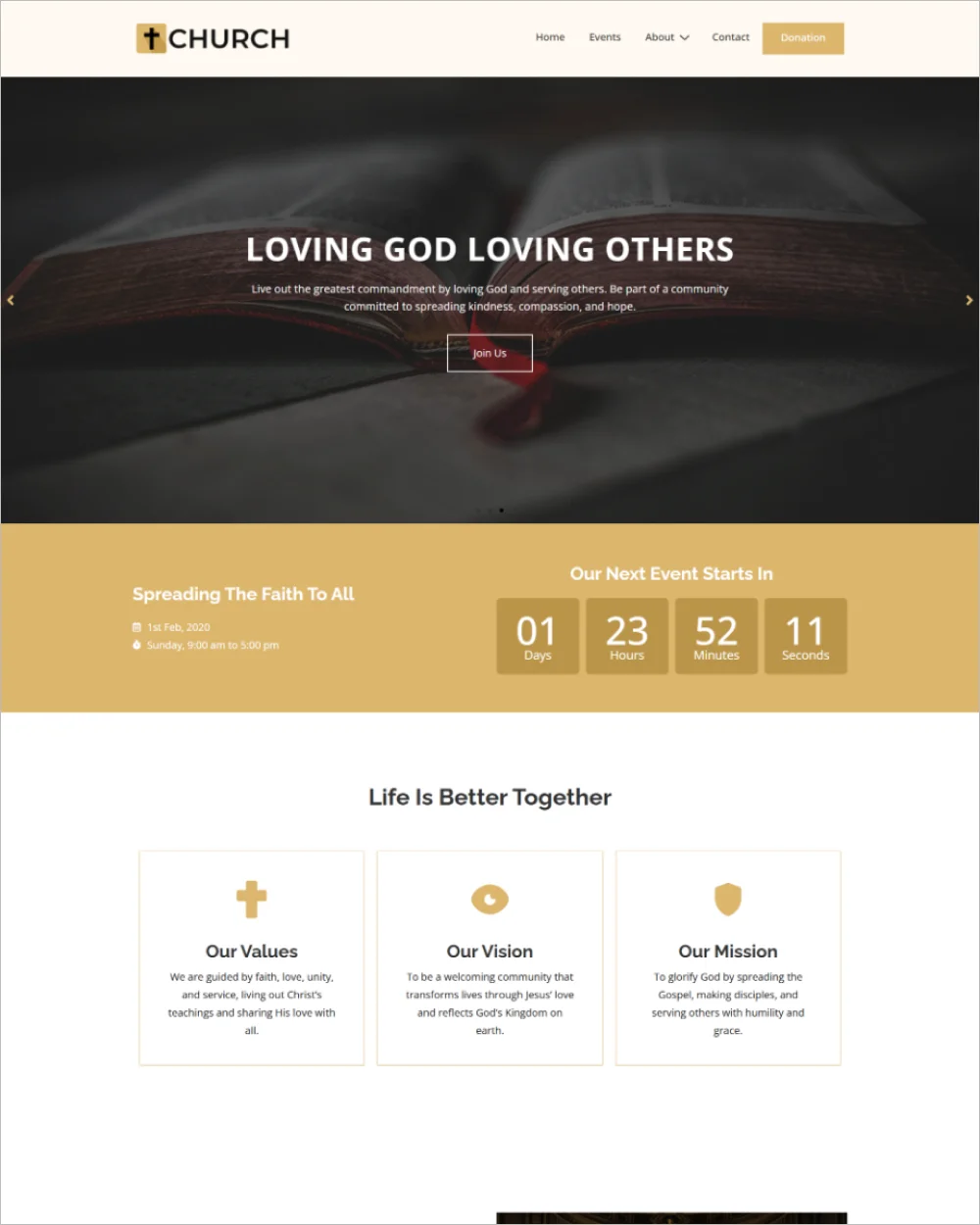 Church Pro WordPress Template