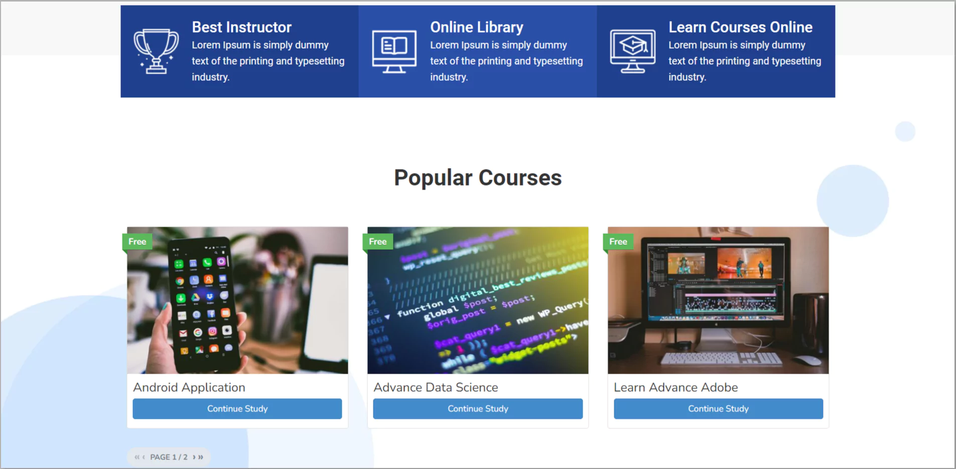 LMS starter template