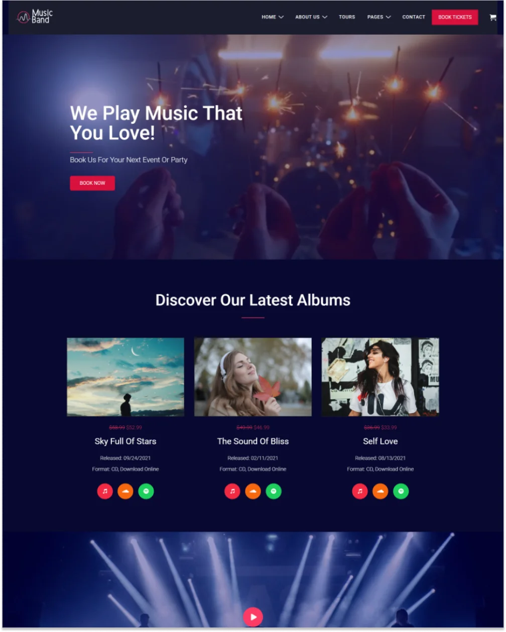 Music Band WordPress Template