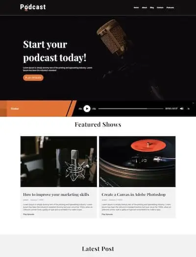 podcast-responsive-wordpress-template