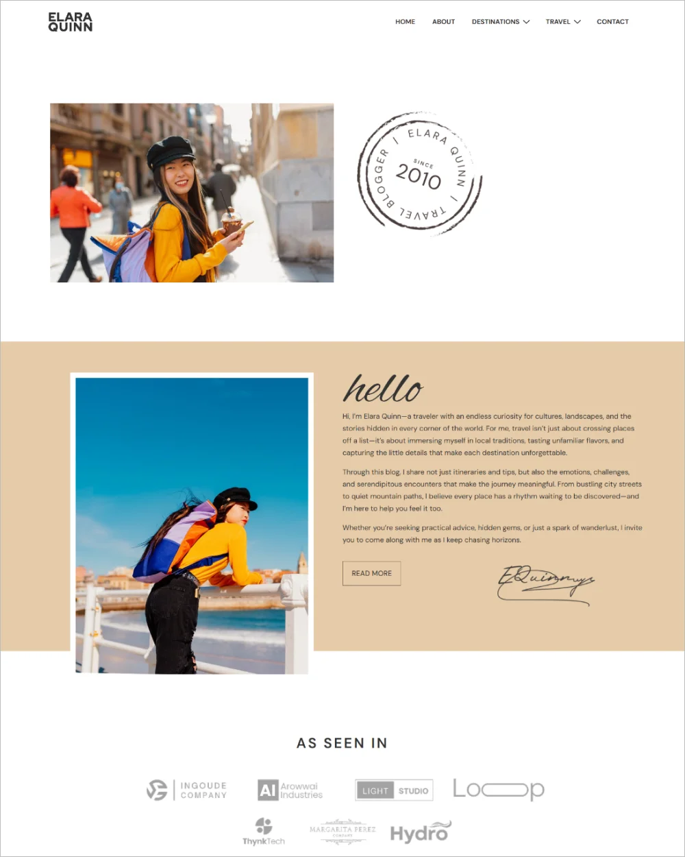 Travel Blogger WordPress Template