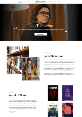Responsive Theme Starter Template for Book author - starter Template image