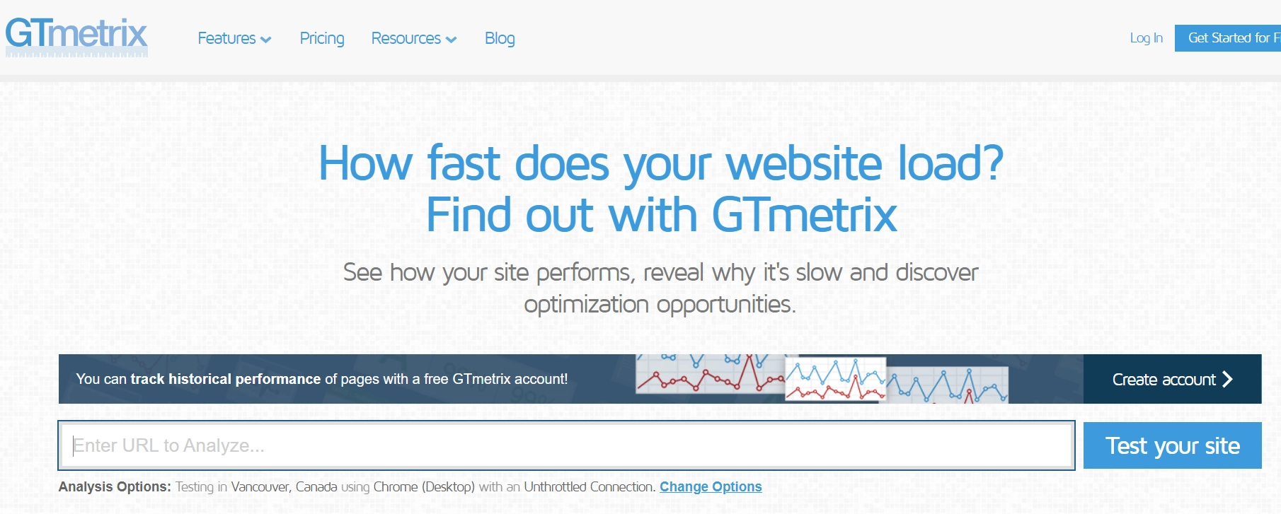 GTmetrix  Search Engine Optimization Tools