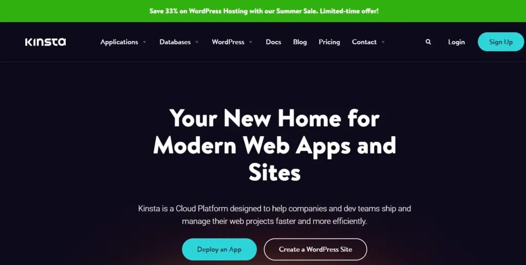 Kinsta WordPress hosting Providers