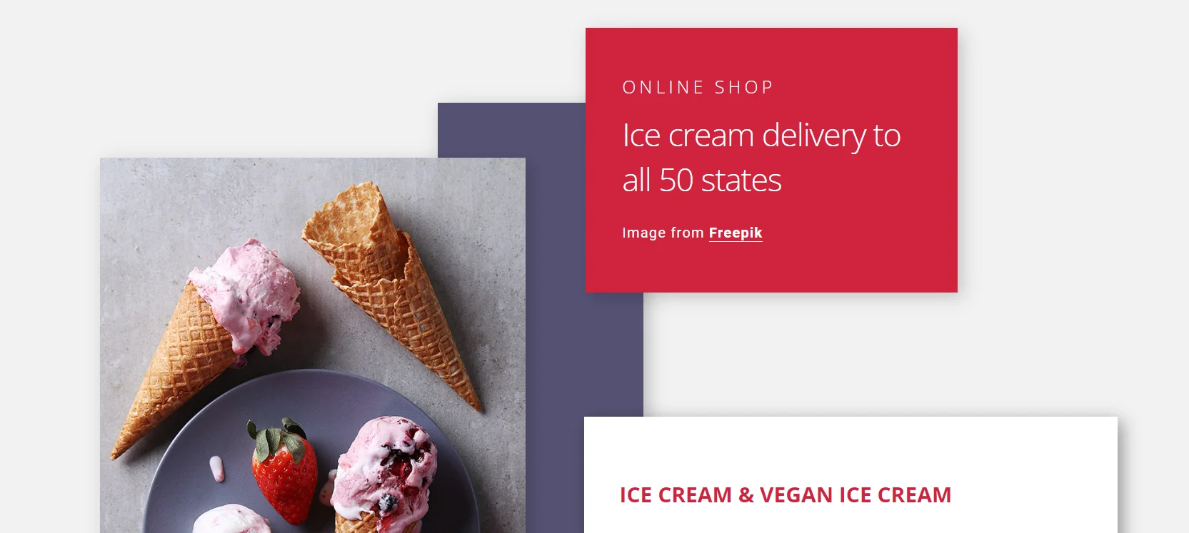 Overlapping layers web design