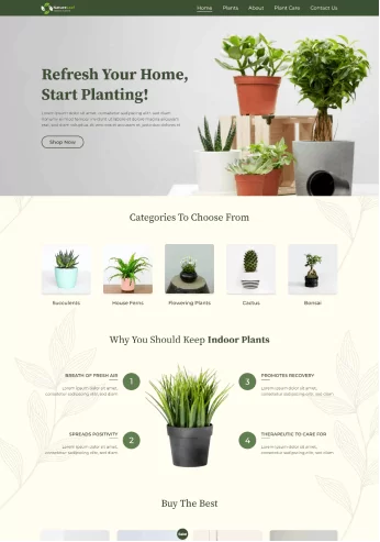 Plant store - Responsive theme starter Template