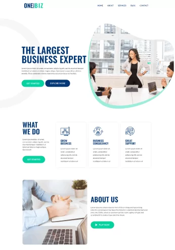 Responsive Theme starter Template for one page business