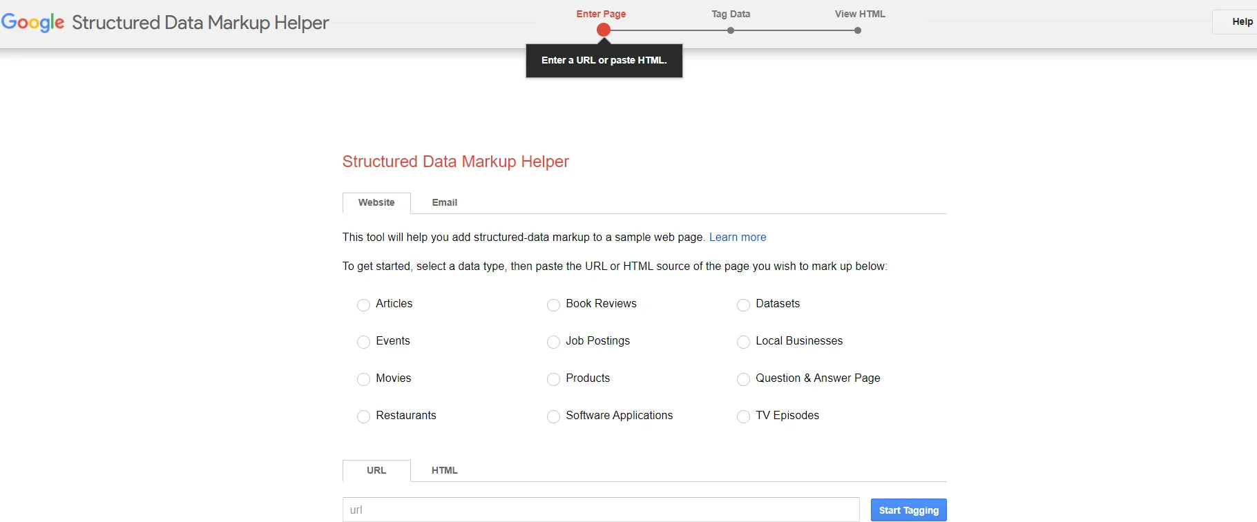 Google  Structured Data Markup Helper 
Search Engine Optimization Tools 