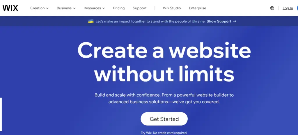 WIX tool for e-commerce website
