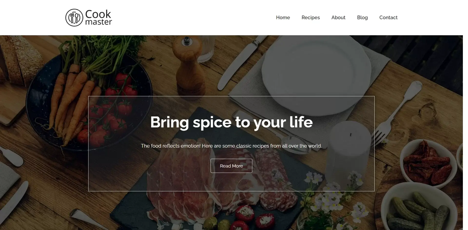 Food Blog WordPress Starter Template