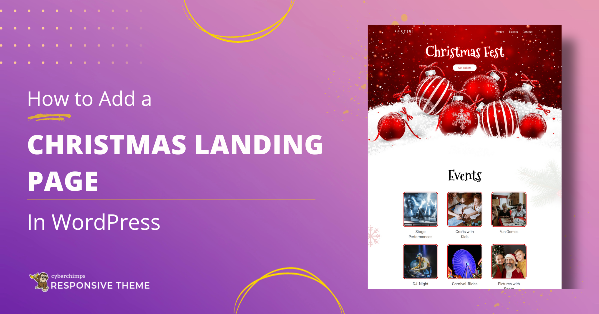 How to Add a Christmas Landing Page