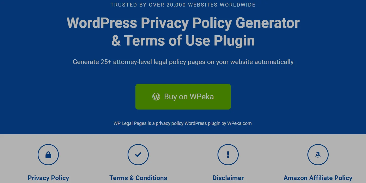 WP Legal Pages free WordPress plugin