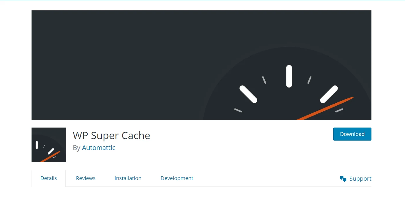 WP Super Cache plugin for WordPress