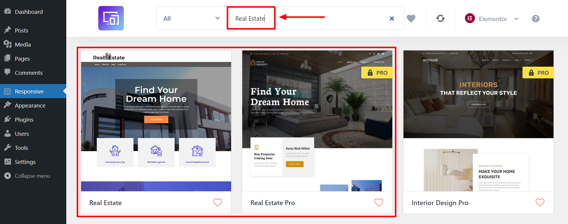 Real estate templates