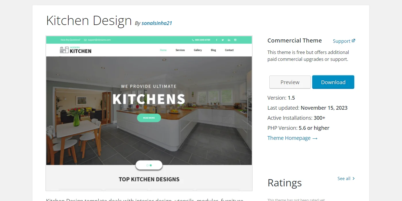 Kitchen Design theme for WooCommerce