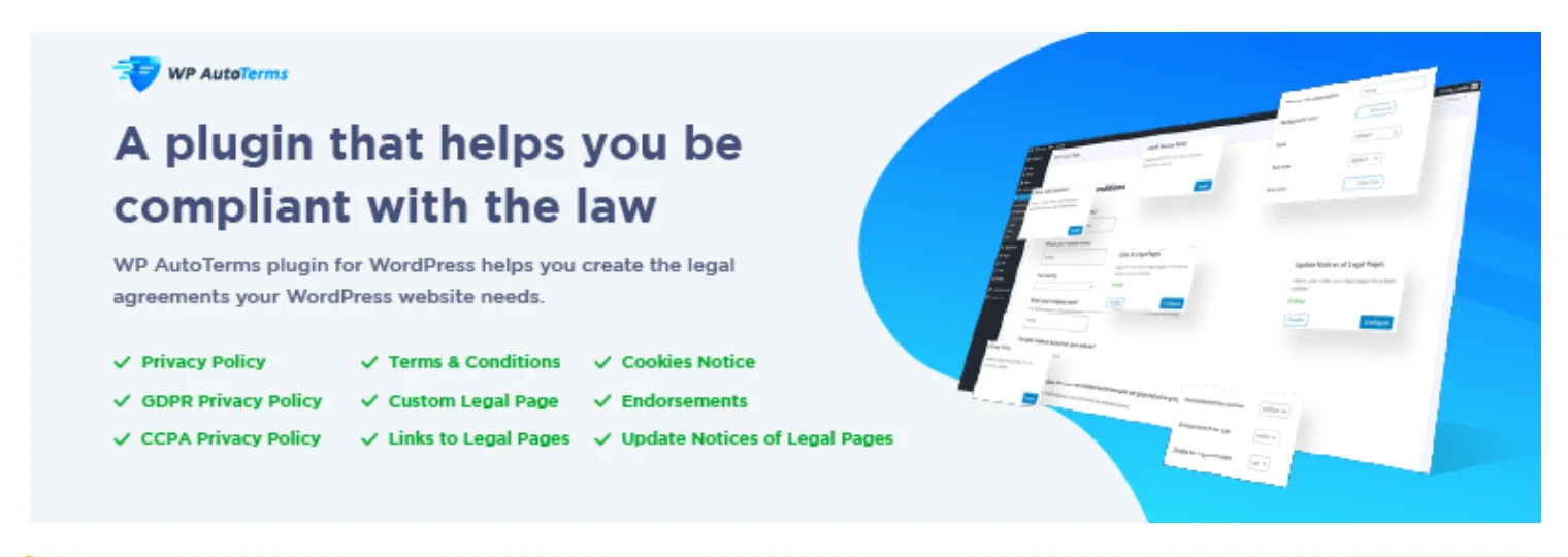 WP AutoTerms - website legal pages generator.