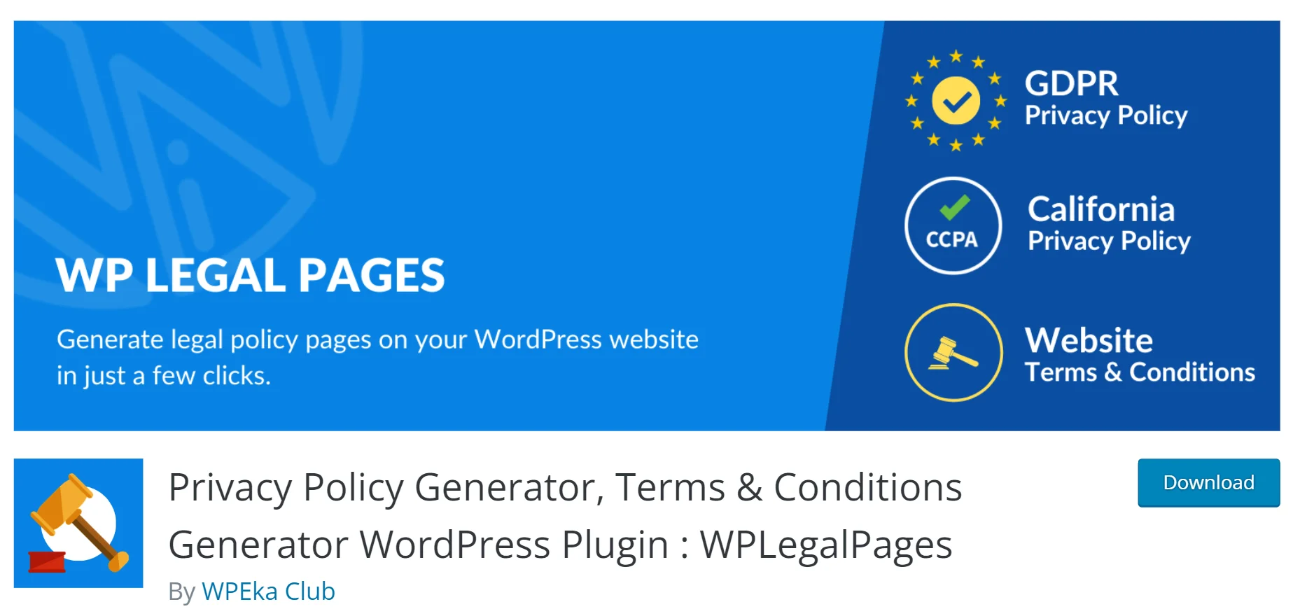 WPLegalPages - Privacy policy page generator.