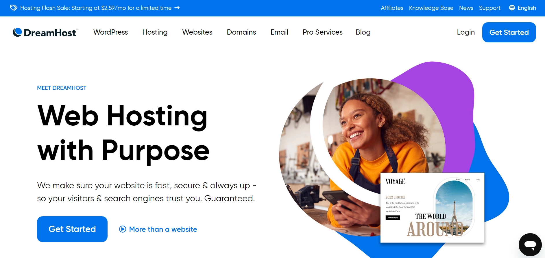 Dreamhost Fastest WordPress Hosting Providers