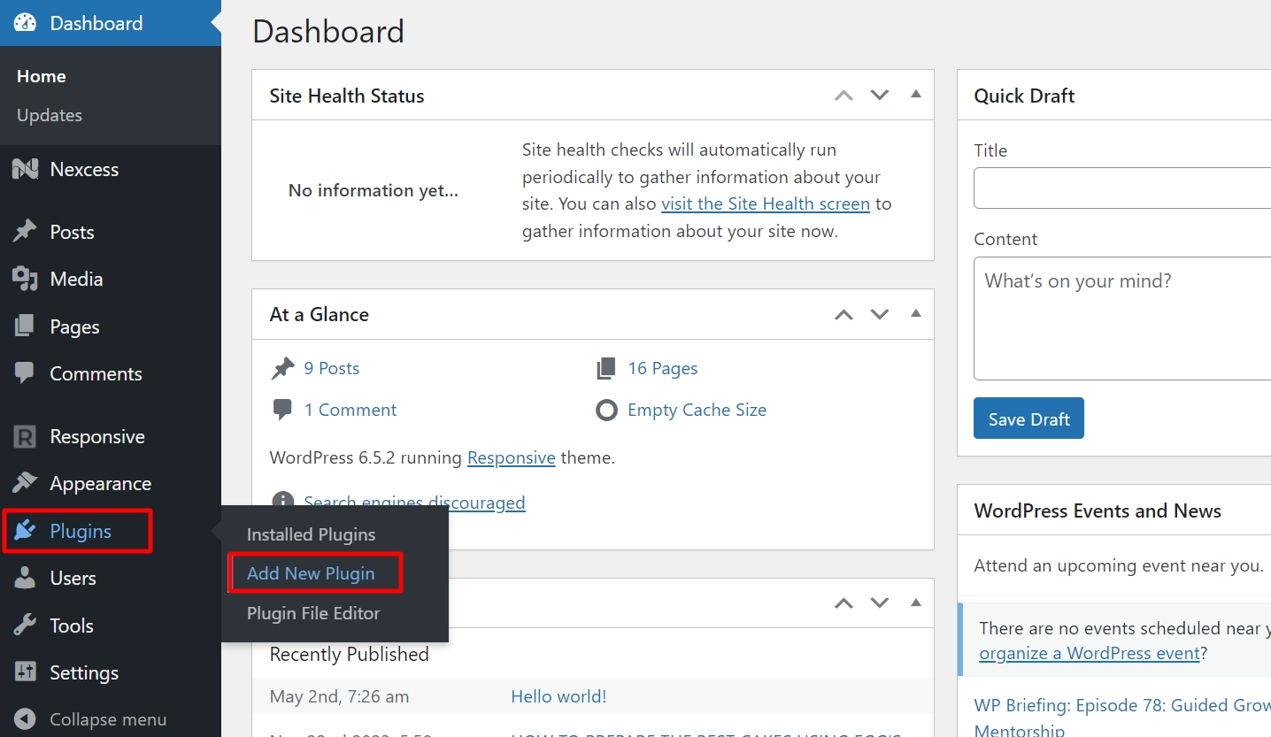 From WordPress dashboard go to Plugin > Add New Plugin.