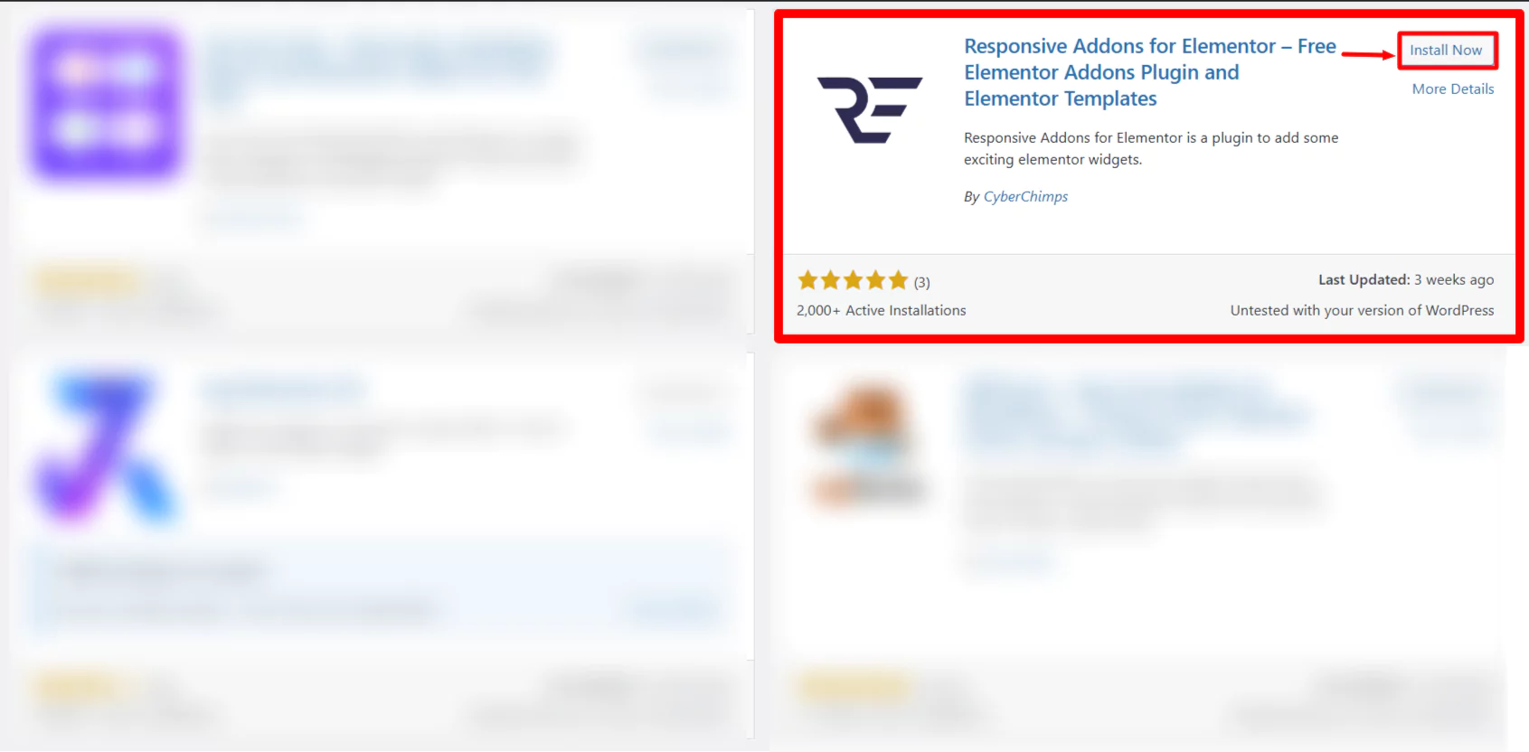Installing Responsive Addons for Elementor