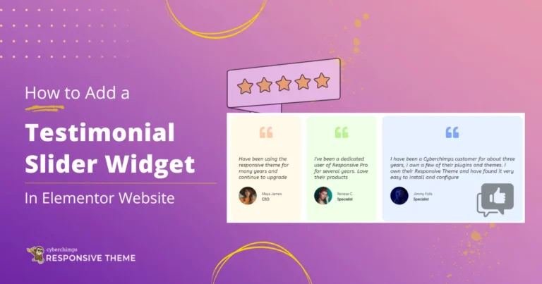 How to add testimonial slider widget