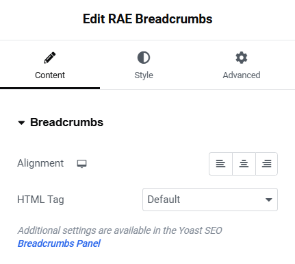 Content breadcrumbs