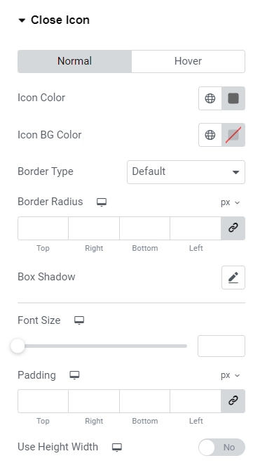 Styling close icons