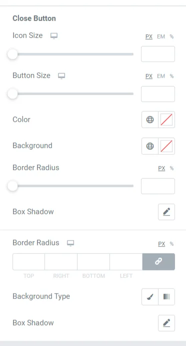 styling popup button