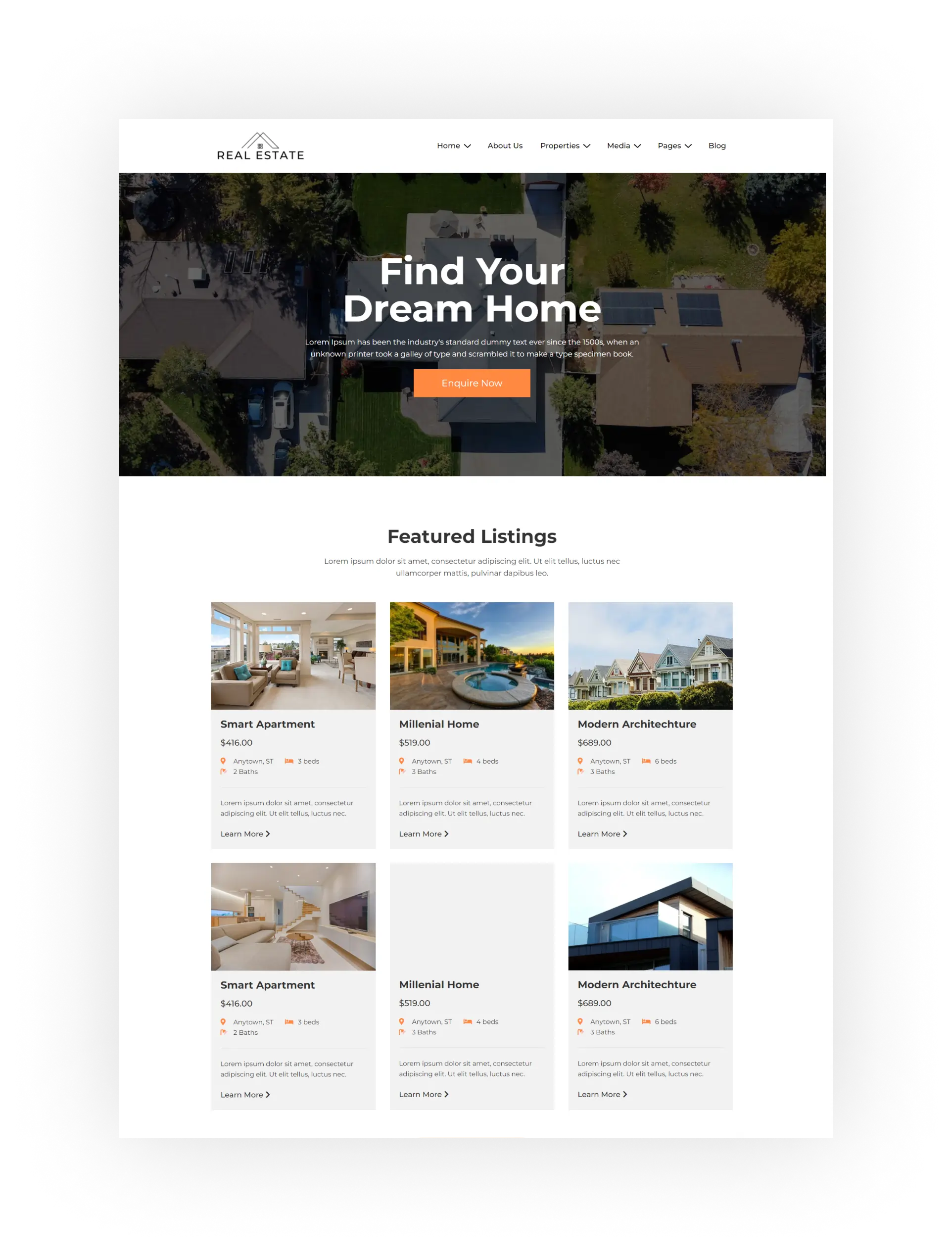 Real Estate WordPress Template