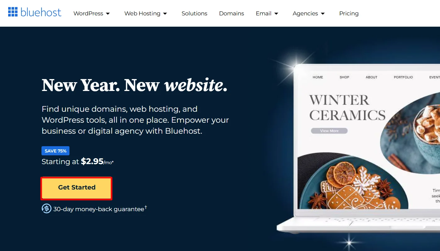 Clicking Get Started