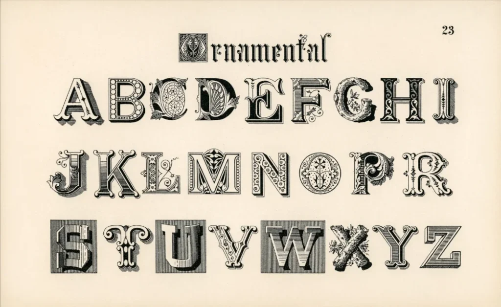 Ornamental fonts