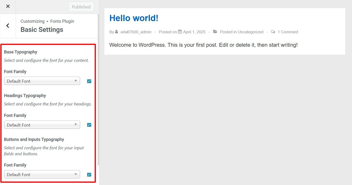 Fonts Plugin's font dropdowns Fonts Plugin's font dropdowns