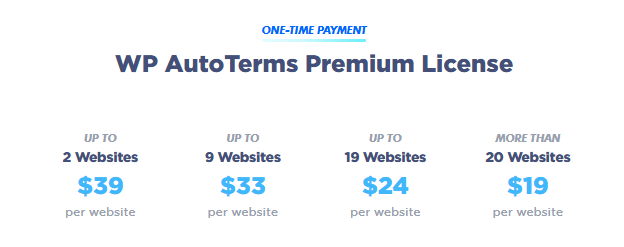WP AutoTerms Pricing