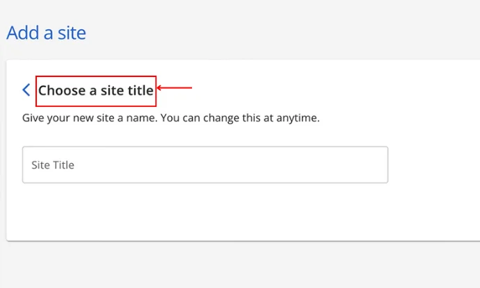 Adding a site title