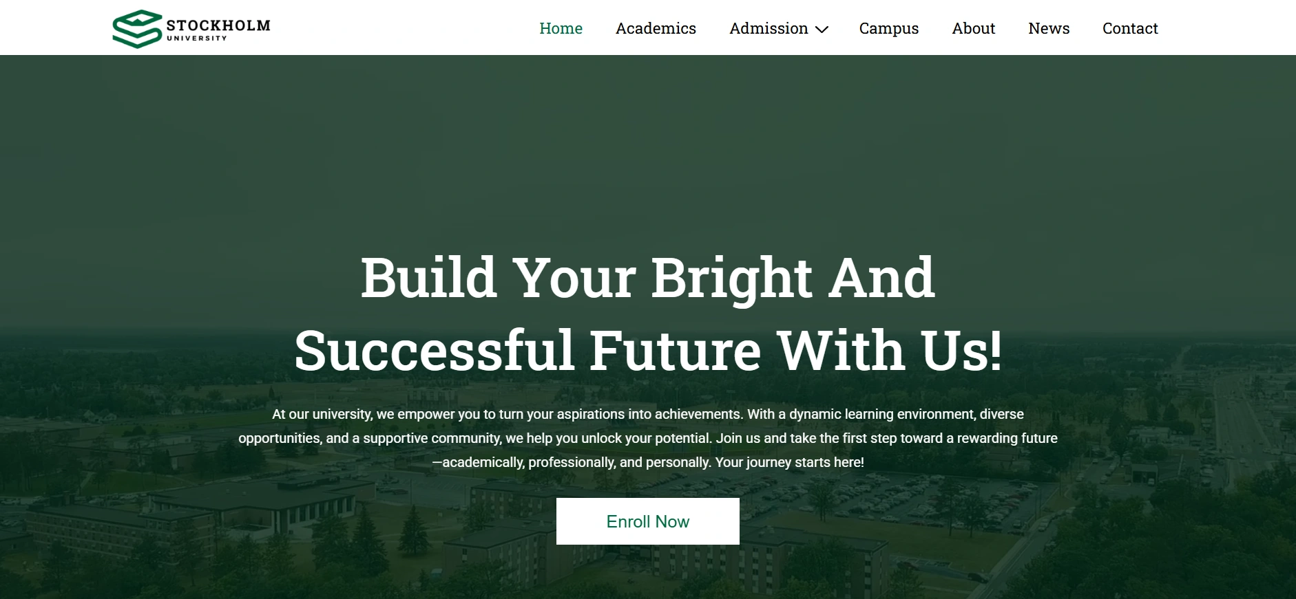 College university responsive template