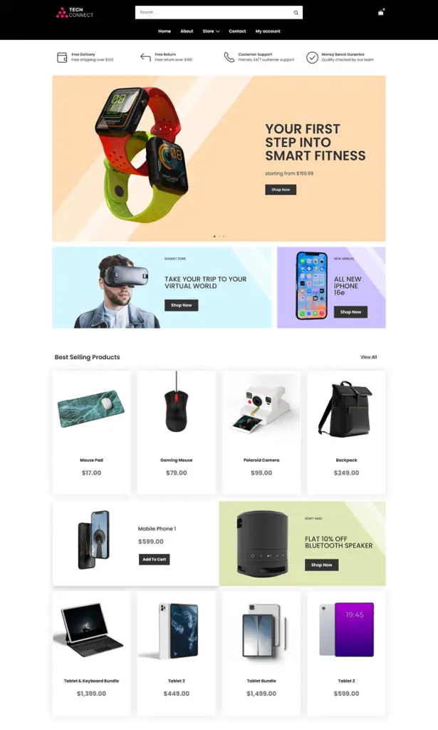 Electonics gadgets template