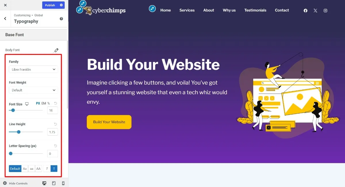 Customize Body text in Responsive Theme
