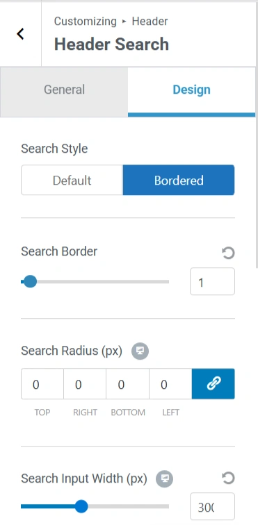 header design section
