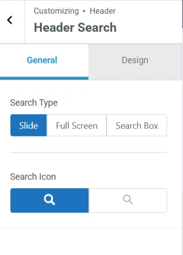 Header section