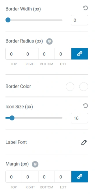 More design setting of header social