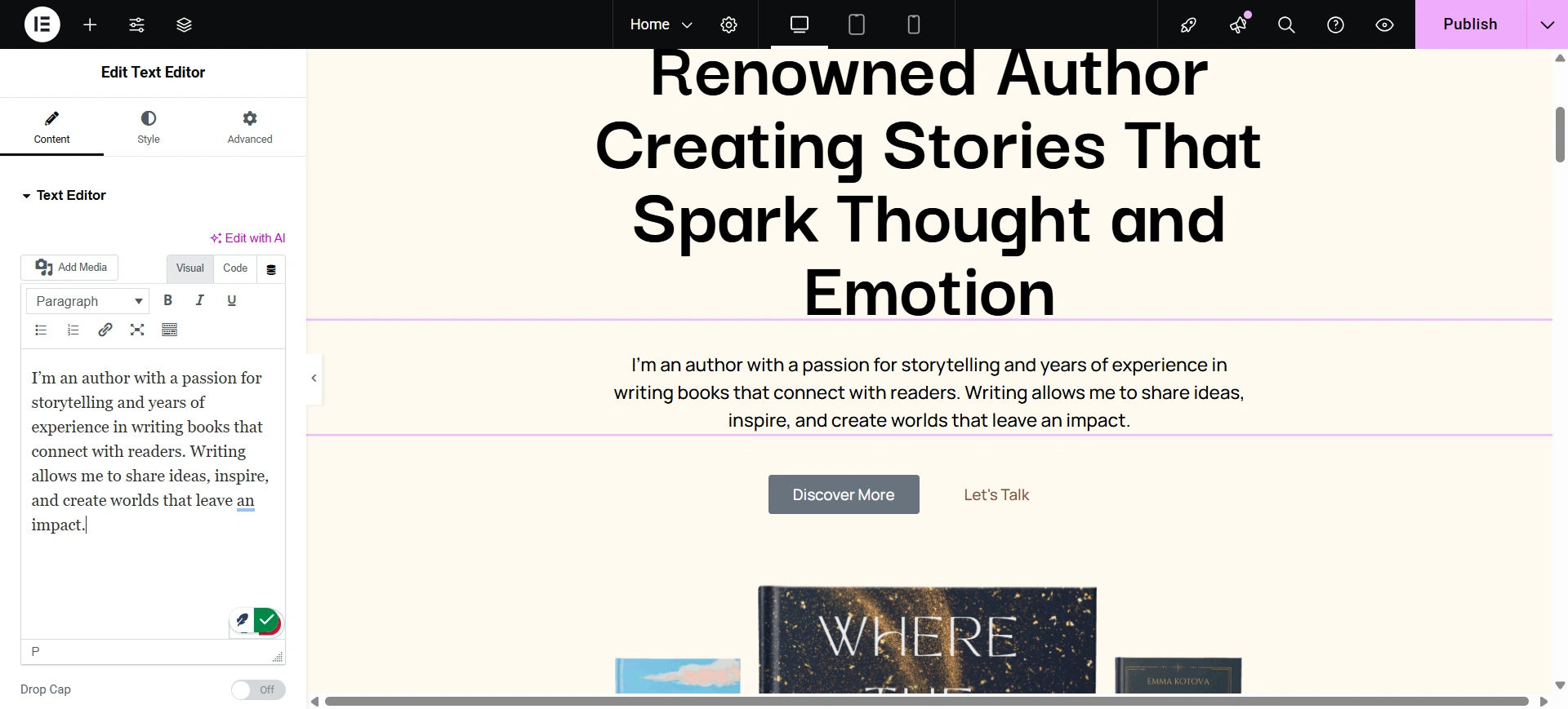 editing paragraph