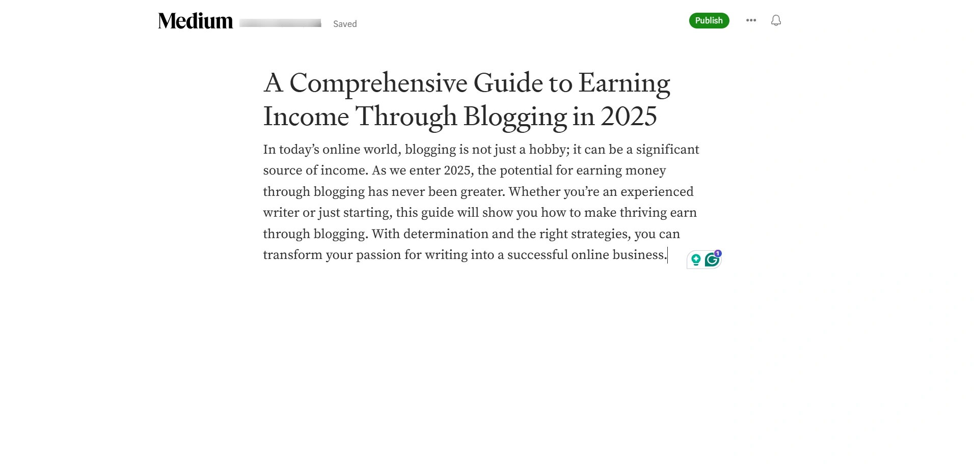 Medium editor