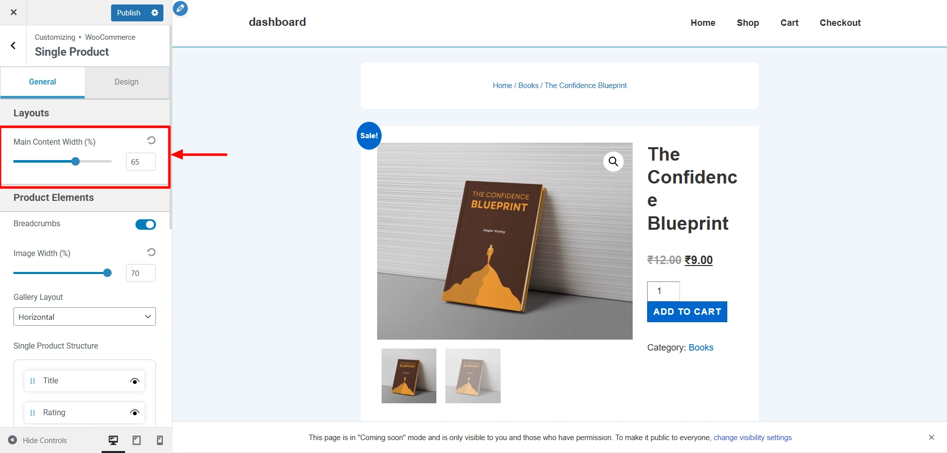 single product page later